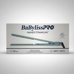 BaBylissPRO Nano Titanium 1" Ultra-Thin Flat Iron - Professional Salon Quality
