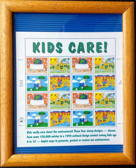 "Kids Care!" 1994 USA 32 Sheet Postage Stamps 