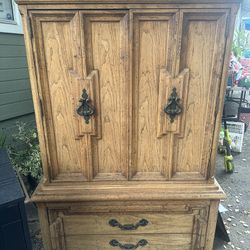 Solid Wood Dresser Armoire