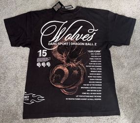Darc Sport x Dragon Ball Z Shenron Wolves T-Shirt Size Medium. Brand new with tags