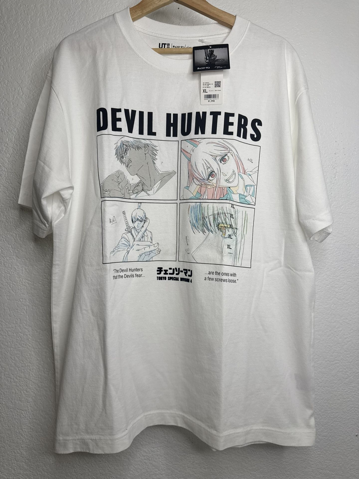 *NEW* RARE CHAINSAW MAN UNIQLO T SHIRT SIZE XTRA LARGE POWER DENJI MAKIMA AKI,All Products : American Fashion Style Bags On Sale