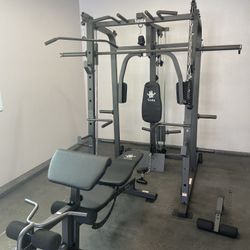 SMITH MACHINE/ PULLEY SYSTEM/ SQUAT RACK/ BENCH/ WEIGHTS/ BARBELL/ GYM EQUIPMENT/ FREE DELIVERY 🚚 