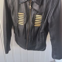 Women's Leather Motorcycle Jacket 