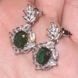 Green Topaz Earrings