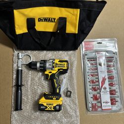 DEWALT 20V XR POWER DETECT HAMMER DRILL KIT 