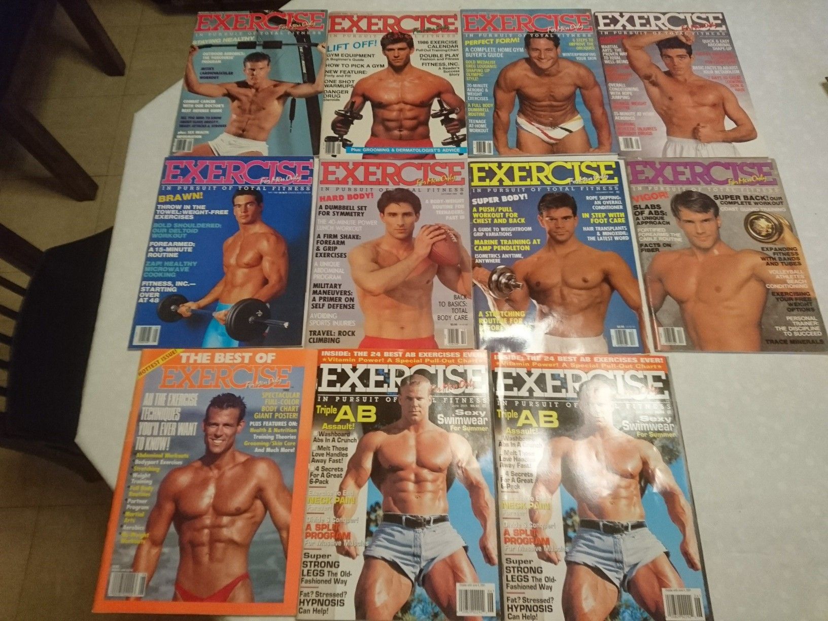 1980s-1990s MENS EXERCISE MAGAZINES & FASHION CATALOGS