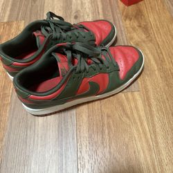 10.5 Nike Dunk Low Mystic Red Cargo Khaki