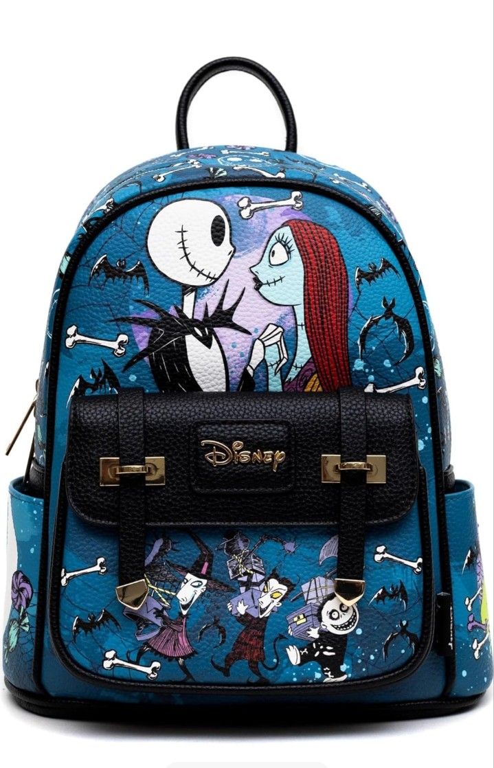 Nightmare Before Christmas 11" Vegan Leather Fashion Mini Backpack