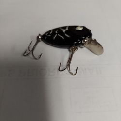 Fishing  Lure, New, Black And White,  2 1/4 Inches Long