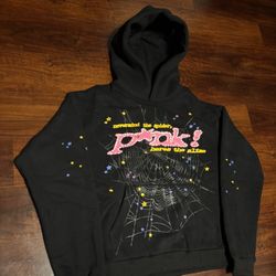 Sp5der Pink Hoodie Black🔥🔥