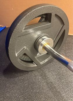 Brand New Olympic Weightlifting Equipment; Curl Bar with Pair of 25s and Pair of 10s. 90 # Brute.