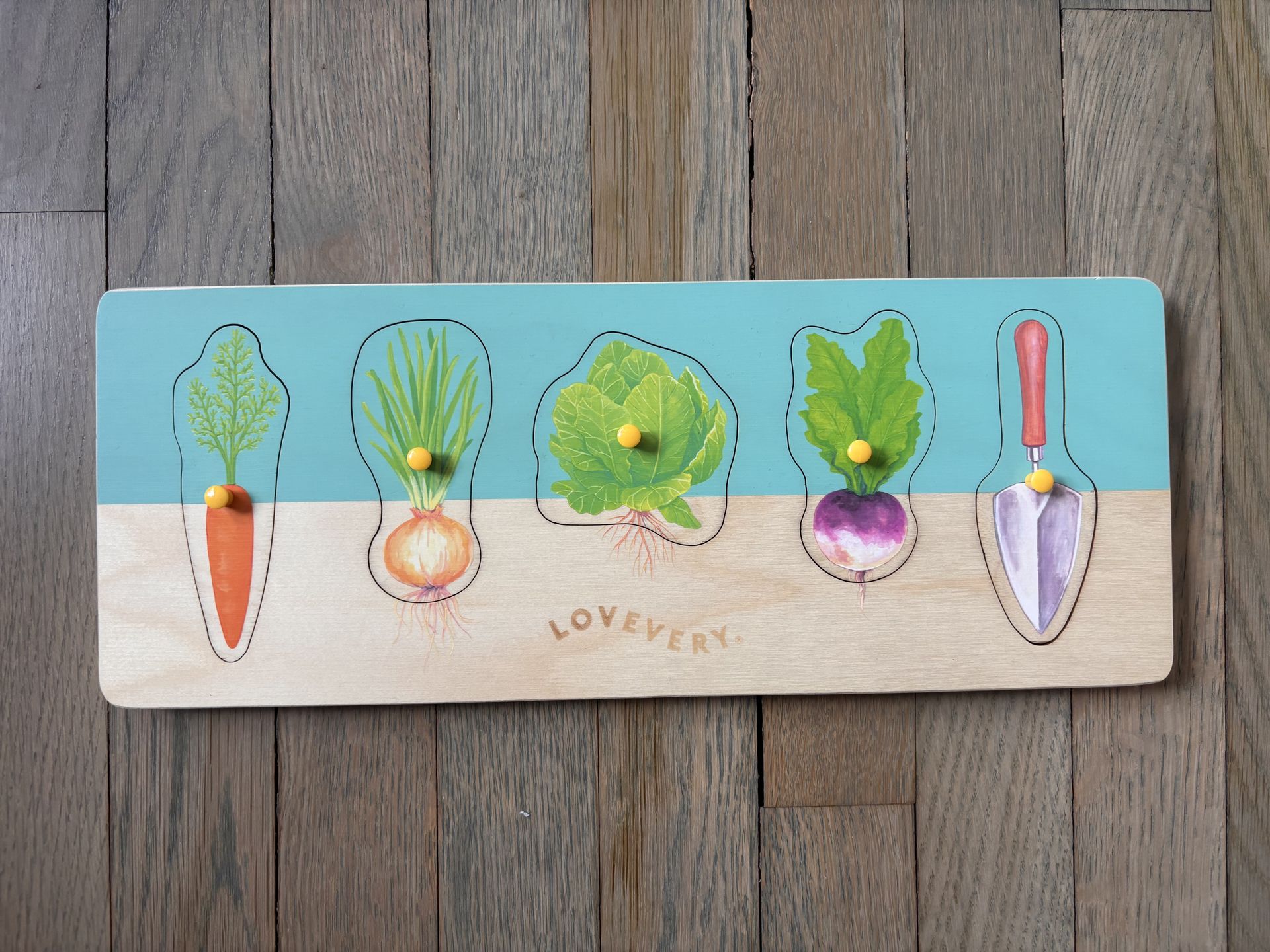 Lovevery 16-18 months wooden garden puzzle