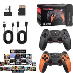 20000+ Games,2025 Retro Home Game Console Wireless Double Handle PSP Arcade Double TV Game Console Plug and Play Video Game Stick, HDMI Output TV128G