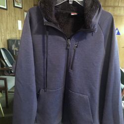 32 Degrees Heat Fleece Lined Hoodie, Adult Size Large, “Cadet Blue”. 