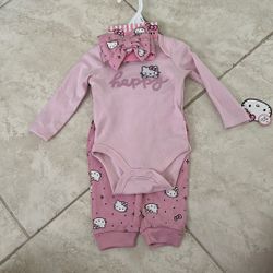 Hello Kitty 9 Month 3 PC set 