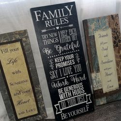 Home Decor 3 canvases