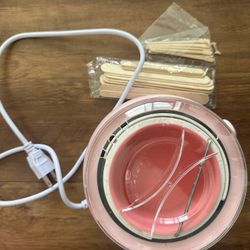Pink Wax Warmer Kit with Applicators
