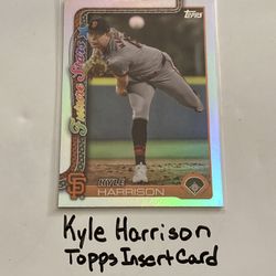 Kyle Harrison Boston Red Sox Pitcher Topps Short Print Insert Card. 
