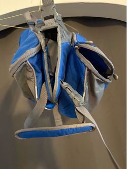 REI Co-oP Brand Dog Backpack Saddlebags Hiking Camping Pack Size Med Blue Grey