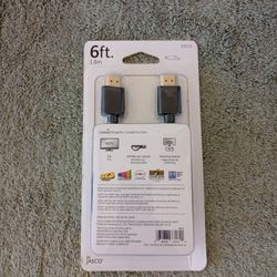 GE - HDMI Cable 4kUHD Premium Gold Plated Connectors for All Brands - 6 Foot