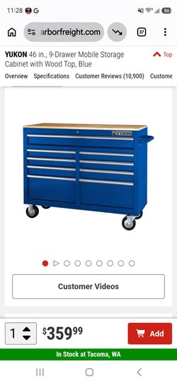 Yukon 9 drawer rolling tool chest
