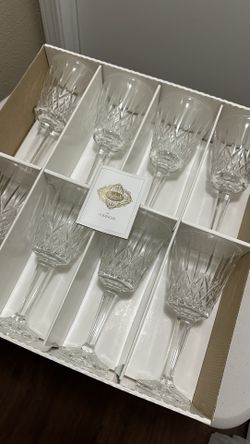 New Set of 8 GRAMERCY GOBLET 24% Lead Crystal Gramercy Goblets 10 oz