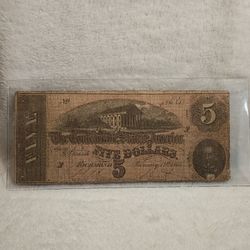 #249 Five Dollar 1864 Bill