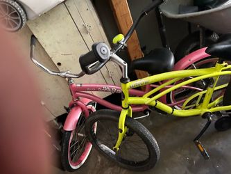Two Kids Bikes – Pink Bella and Yellow Wave $80 ea.