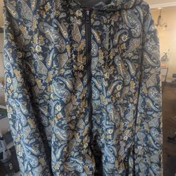 Paisley Pattern Windbreaker Jacket