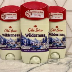 Old Spice Men's Antiperspirant Deodorant Invisible Solid Stick, Wilderness with Lavender, 2.6oz. New