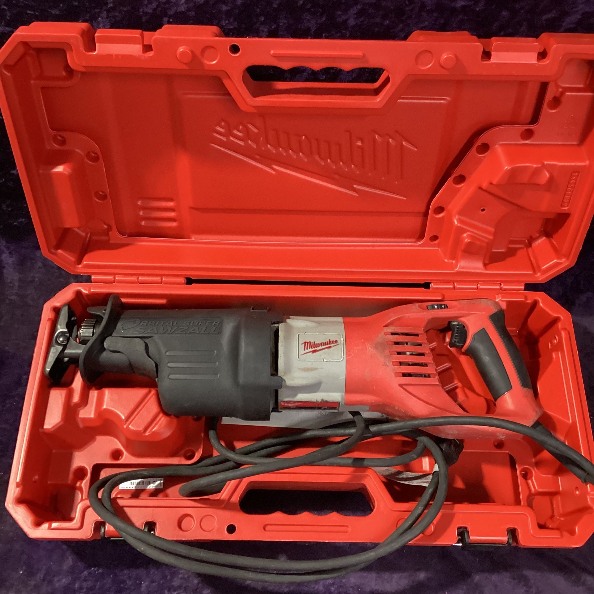 🧰🛠Milwaukee 15 Amp 1-1/4” Stroke Orbital SUPER SAWZALL Reciprocating Saw w/Case-$105!🧰🛠