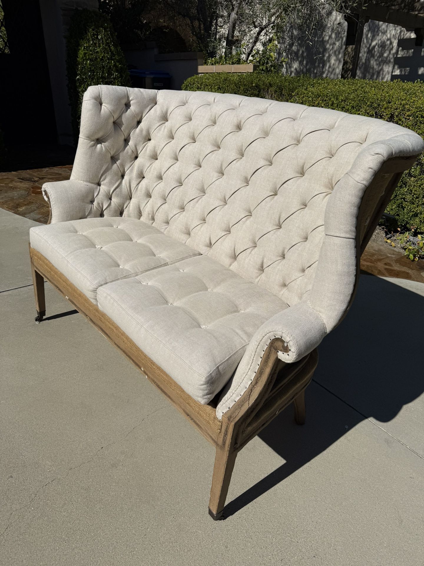 Restoration Hardware Wingback Chair Loveseat