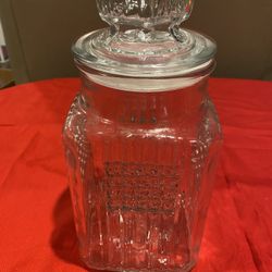 Vintage Square Koeze’s 1984 Apothecary Candy Jar With Lid Tight Seal 
