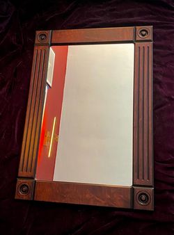 wood framed mirror