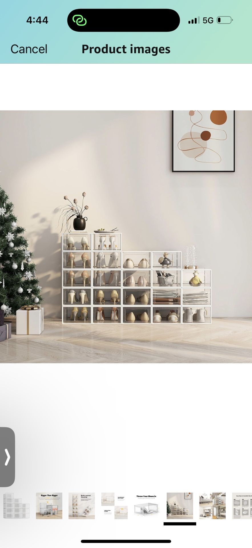 X-Large 12 pack clear Shoe Storage Box Fit Size 11, Clear Plastic Stackable Shoe Organizer for Closet, Space Saving Foldable Shoe Rack Sneaker Contain