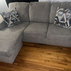 Sofa With Chaise And Two Side Tables 