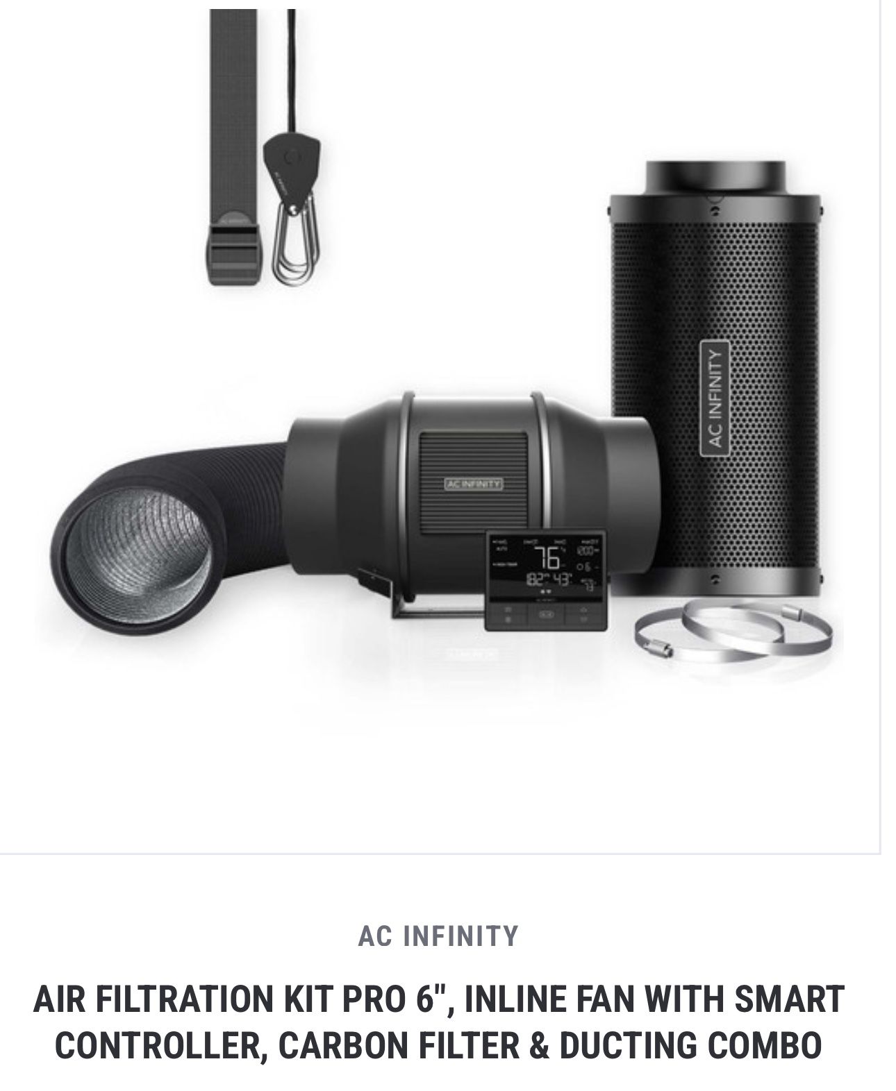 Ac infinity 6” inline Filter Kit