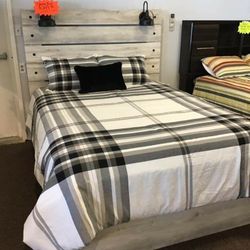 Cambeck Whitewash Panel Bedroom Set (Twin, Full , Queen and King Bed Frame)