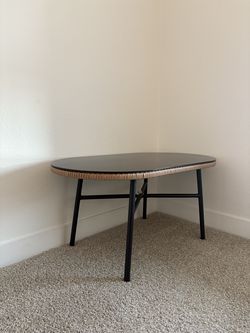 Table 35x19.5" Glass top with metal frame