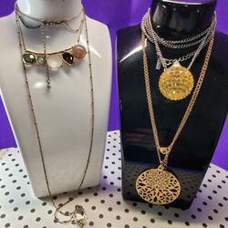 #1997, LOT VTG JEWELRY, NATURAL STONES ONE, AND NE SIGNED.
