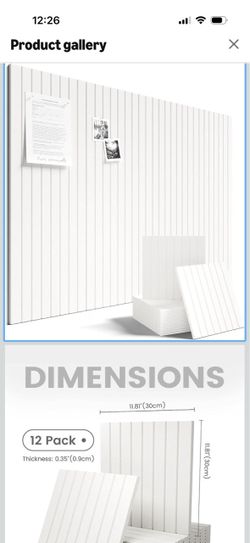 48" x 36" Large Felt Bulletin Board, Milky White 12 Pack Cork Board Alternative with Safe Adhesive Tabs, Pin Boards for Wall Decor, Home, Office, Clas