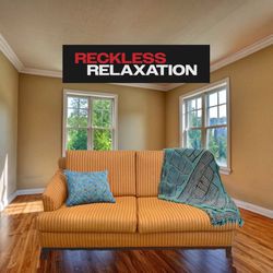 2 Person Couch - Orange & Striped- Reckless Relaxation