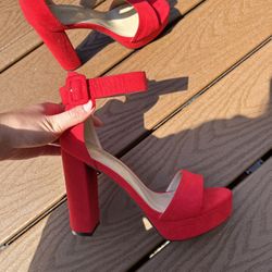 Woman’s High Red Heels 