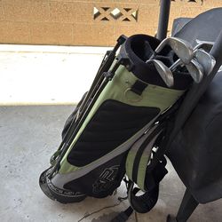 Golf bag and clubs