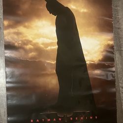Vintage Batman Begins Christopher Nolan Movie Poster 38x27