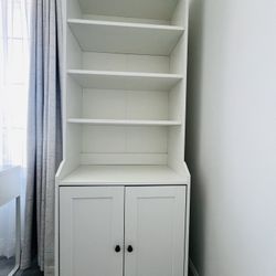 High cabinet with 2 doors, white, 27 1/2x78 3/8