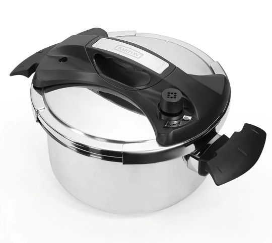 Barton 6 Quart Turbo Pressure Cooker Stovetop 18/8 Stainless Steel with Easy-Lock Lid (6QT)