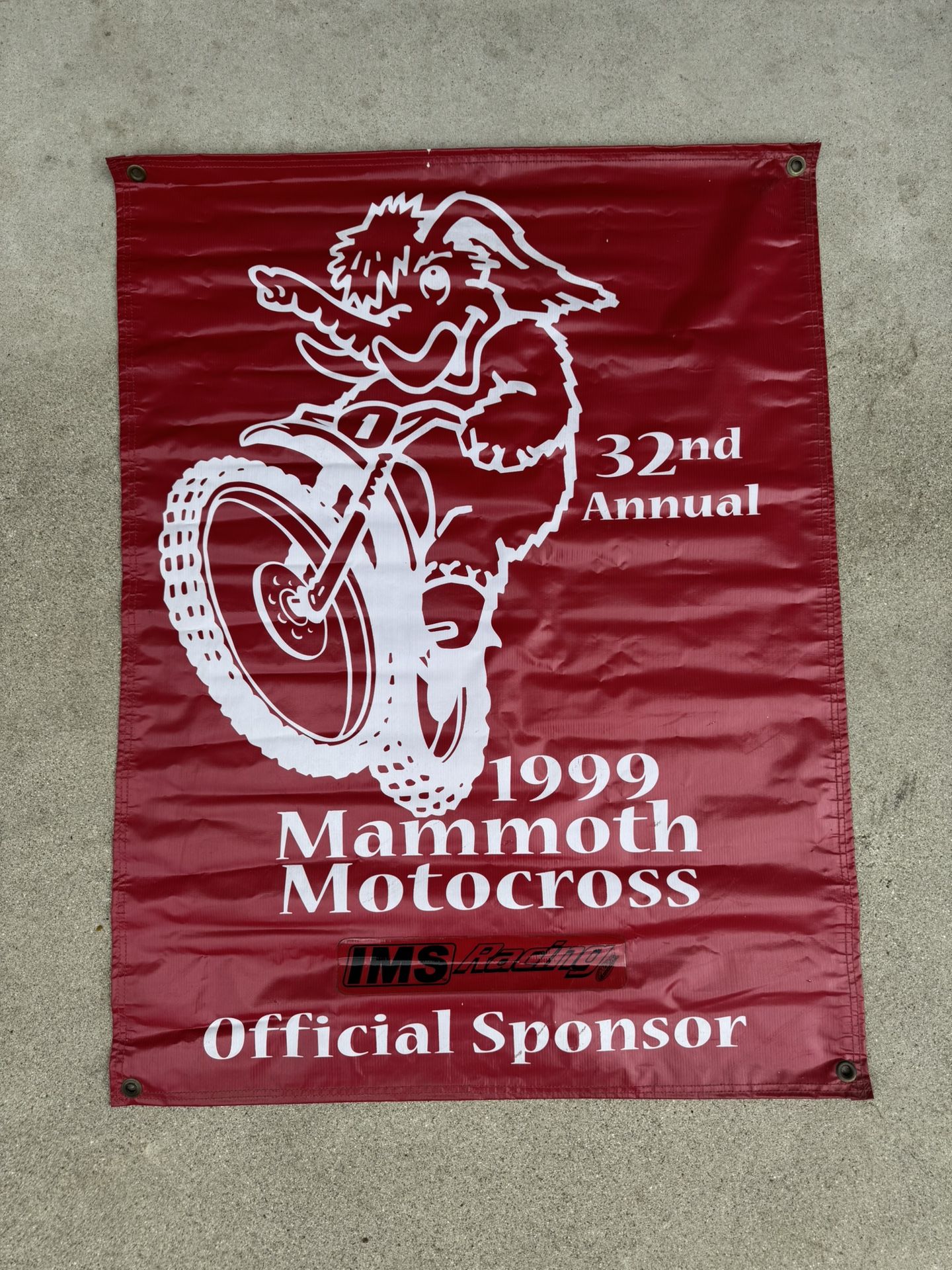 Vintage 1999 Mammoth Motorcross Banner 30x40