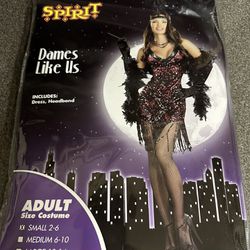 Dames Like Us Flapper Halloween Costume Size Small (Sizes 2-6)