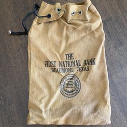 Vintage Money 💰 Bag First National Bank Texas  
